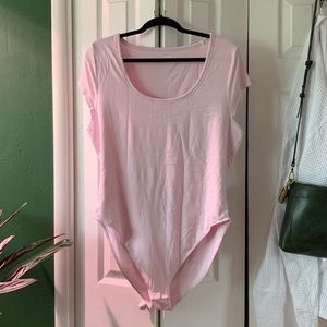 Old Navy Pastel Pink Short Sleeve Bodysuit